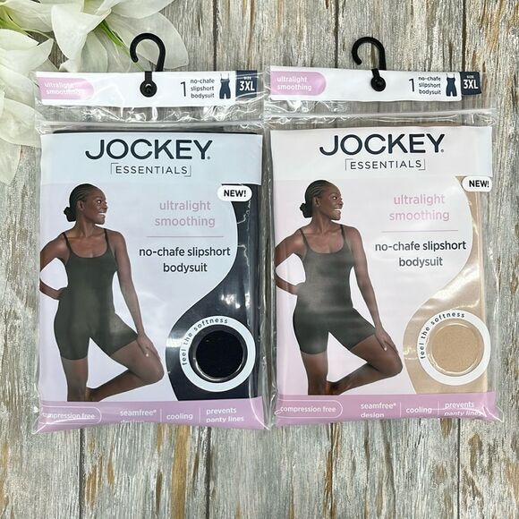 Ultralight Smoothing No-Chafe Slipshort Bodysuit Underwear Size 2-Pack Size 3XL - Picture 1 of 7